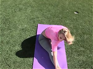 AJ Applegate outdoor yoga plow